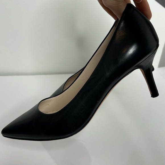 Cole Haan Black Pointed Toe Leather Heels Womens Size 6.5B - Picture 7 of 9